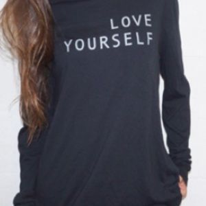 good hYOUman Love Yourself Black Top - One Size